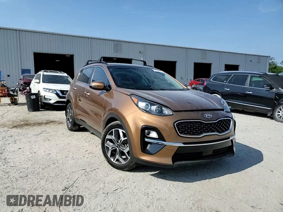 2021 Kia Sportage EX with VIN KNDPN3AC0M7854669, listed as a Copart auction lot 57829275 with 48,520 mi miles and Salvage title. Bid and sale history available at DreamBid. Image 14.