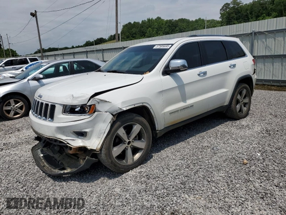 2016 Jeep Grand Cherokee Limited 75th Anniversary with VIN 1C4RJEBG0GC358588, listed as a Copart auction lot 57585695 with 221,460 mi miles and Salvage title. Bid and sale history available at DreamBid. Image 1.