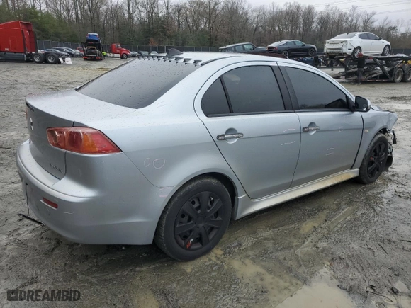2013 Mitsubishi Lancer SE with VIN JA32V2FW5DU015043, listed as a Copart auction lot 85255194 with 133,654 mi miles and Salvage Title. Bid and sale history available at carsss.com. Image 3.
