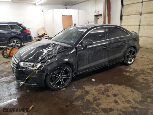 2015 Audi A3 2.0T Premium Plus with VIN WAUEFGFF7F1001140, listed as a Copart auction lot 45404125 with 0 miles and Salvage Title. Bid and sale history available at carsss.com. Image 1.