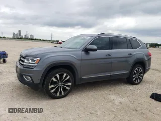 2019 Volkswagen Atlas SEL Premium z VIN 1V2NR2CA6KC585601, wystawiony jako Copart lot #53893955 z przebiegiem 110 288 mil mil oraz Szkody całkowita. Historia ofert i sprzedaży dostępna na DreamBid. Obrazek 1.