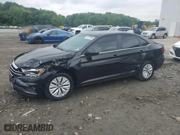 2019 Volkswagen Jetta S with VIN 3VWC57BU7KM128742, listed as a Copart auction lot 58776385 with 128,343 mi miles and Salvage title. Bid and sale history available at DreamBid. Image 1.