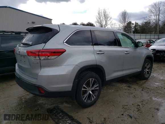 2019 Toyota Highlander Hybrid LE with VIN 5TDBGRFHXKS058784, listed as a Copart auction lot 39106543 with 213,618 mi miles and . Bid and sale history available at DreamBid. Image 3.