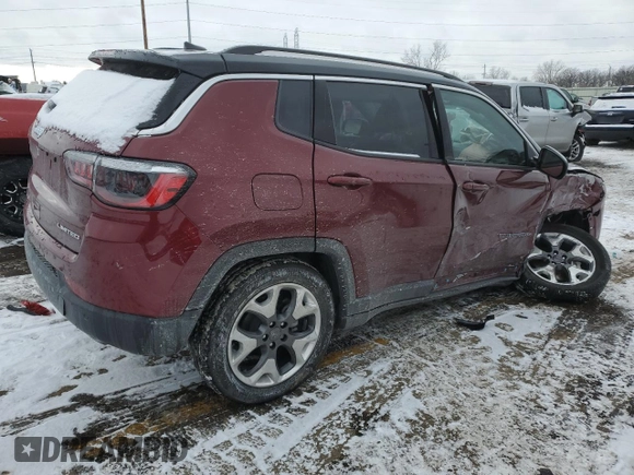 2022 Jeep Compass (RED) Edition with VIN 3C4NJDCB9NT129923, listed as a Copart auction lot 41813445 with 8,340 mi miles and Salvage title. Bid and sale history available at DreamBid. Image 3.