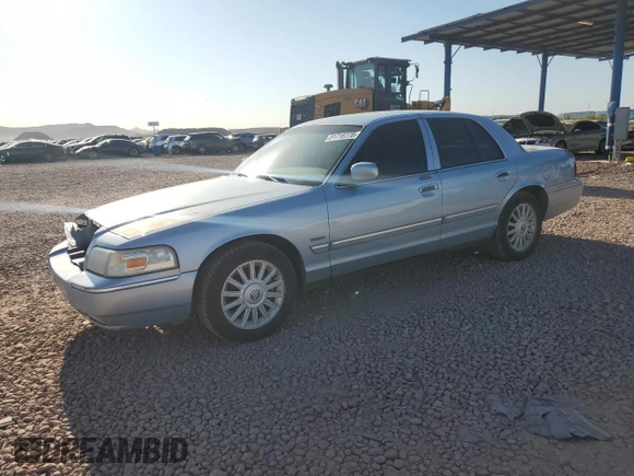 2009 Mercury Grand Marquis LS with VIN 2MEHM75V09X611485, listed as a Copart auction lot 51715775 with 97,578 mi miles and Salvage Title. Bid and sale history available at carsss.com. Image 1.