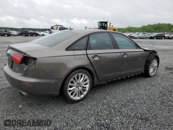 2013 Audi A6 Premium Plus with VIN WAUGGAFCXDN078258, listed as a Copart auction lot 51437285 with 122,345 mi miles and Salvage title. Bid and sale history available at DreamBid. Image 3.