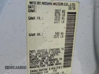 2017 Nissan Altima SR z VIN 1N4AL3AP2HC146392, wystawiony jako Copart lot #57625665 z przebiegiem 153 736 mil mil oraz Szkoda całkowita • Salvage title. Historia ofert i sprzedaży dostępna na DreamBid. Obrazek 12.