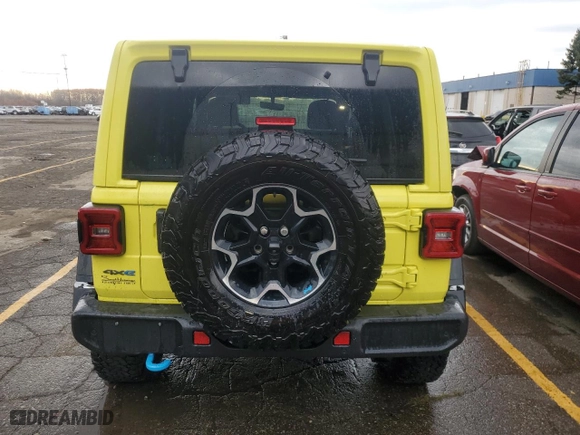 2022 Jeep Wrangler 4xe Unlimited Rubicon with VIN 1C4JJXR62NW230466, listed as a Copart auction lot 79098094 with 31,023 mi miles and Salvage Title. Bid and sale history available at carsss.com. Image 6.