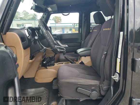 2013 Jeep Wrangler Unlimited Sahara with VIN 1C4HJWEG9DL701391, listed as a Copart auction lot 60492325 with 117,584 mi miles and Salvage title. Bid and sale history available at DreamBid. Image 7.