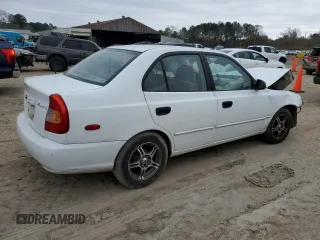 2001 Hyundai Accent GL with VIN KMHCG45C01U239413, listed as a Copart auction lot 45484365 with 104,073 mi miles and Salvage Title. Bid and sale history available at carsss.com. Image 3.