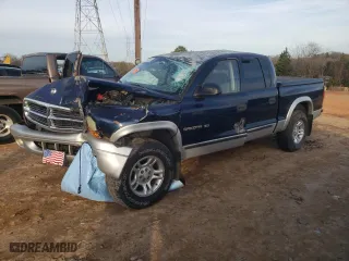2002 Dodge Dakota SLT with VIN 1B7HG48N62S652764, listed as a Copart auction lot 85219384 with 0 mi miles and Salvage Title. Bid and sale history available at carsss.com. Image 1.