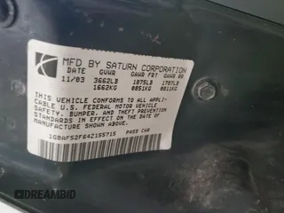 2004 Saturn ION ION 1 z VIN 1G8AF52F64Z155715, wystawiony jako Copart lot #48137765 z przebiegiem 105 711 mil mil oraz Szkoda całkowita • Salvage title. Historia ofert i sprzedaży dostępna na DreamBid. Obrazek 13.