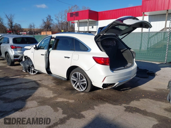 2018 Acura MDX Sport Hybrid w/Advance Pkg with VIN 5J8YD7H78JL000864, listed as a IAAI auction lot 41018072 with 150,815 mi miles. Bid and sale history available at carsss.com. Image 3.
