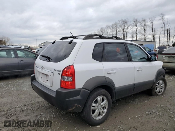 2007 Hyundai Tucson SE with VIN KM8JN12D37U636938, listed as a Copart auction lot 44588235 with 135,131 mi miles and Salvage Title. Bid and sale history available at carsss.com. Image 3.