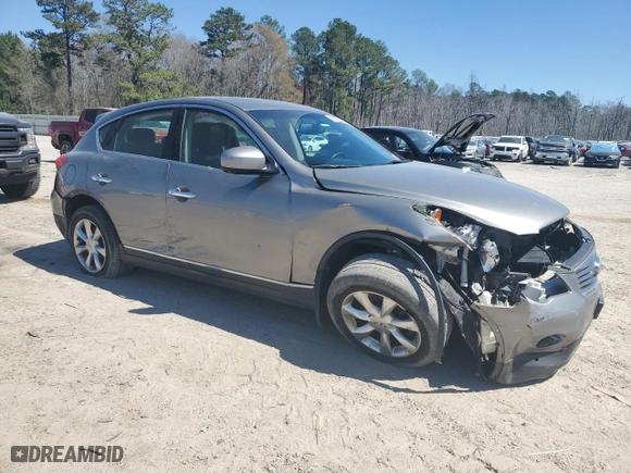 2010 Infiniti EX35 Journey with VIN JN1AJ0HR8AM753230, listed as a Copart auction lot 49227705 with 169,130 mi miles and Salvage Title. Bid and sale history available at carsss.com. Image 4.