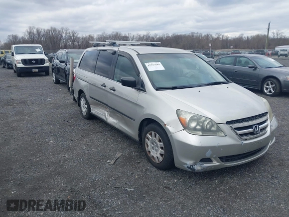 2006 Honda Odyssey LX with VIN 5FNRL38216B105808, listed as a IAAI auction lot 41737585 with 193,915 mi miles. Bid and sale history available at carsss.com. Image 1.