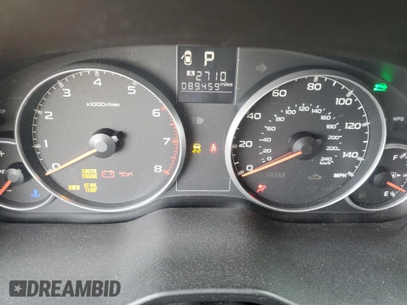 2013 Subaru Legacy Premium with VIN 4S3BMBC65D3031497, listed as a Copart auction lot 58414775 with 89,459 mi miles and Salvage title. Bid and sale history available at DreamBid. Image 9.