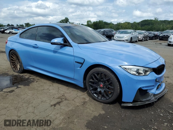 2015 BMW M4 with VIN WBS3R9C57FK332148, listed as a Copart auction lot 64934594 with 72,669 mi miles and Salvage Title. Bid and sale history available at carsss.com. Image 4.
