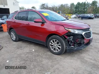 2018 Chevrolet Equinox LT z VIN 2GNAXSEV4J6295443, wystawiony jako IAAI lot #42160326 z przebiegiem 83 562 mil mil oraz . Historia ofert i sprzedaży dostępna na DreamBid. Obrazek 1.