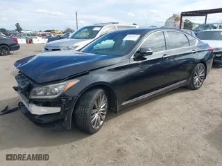 2015 Hyundai Genesis 5.0L with VIN KMHGN4JF7FU024366, listed as a IAAI auction lot 41657517 with 182,251 mi miles. Bid and sale history available at carsss.com. Image 17.