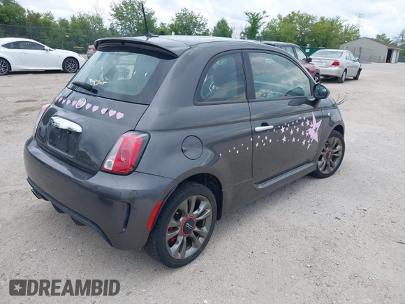 2015 FIAT 500 Turbo with VIN 3C3CFFHH9FT512915, listed as a IAAI auction lot 42768594 with 80,420 mi miles and . Bid and sale history available at DreamBid. Image 4.
