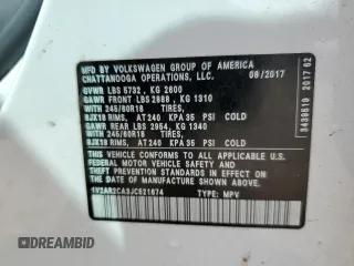 2018 Volkswagen Atlas S z VIN 1V2AR2CA3JC521674, wystawiony jako Copart lot #70169624 z przebiegiem 95 480 mil mil oraz Szkoda całkowita • Salvage title. Historia ofert i sprzedaży dostępna na DreamBid. Obrazek 13.