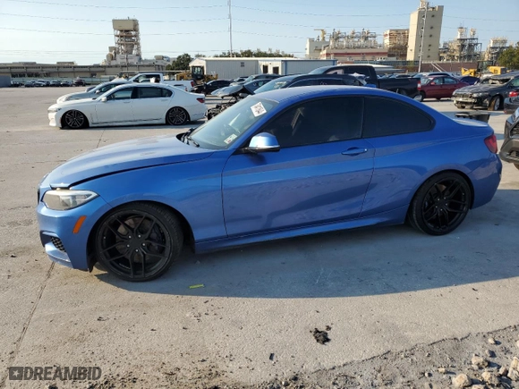 2015 BMW 2 Series 228i xDrive with VIN WBA1G9C55FVX96622, listed as a Copart auction lot 75411644 with 117,812 mi miles and Salvage Title. Bid and sale history available at carsss.com. Image 1.
