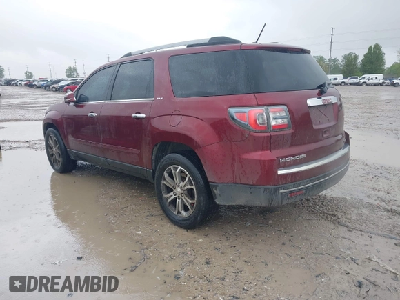 2015 GMC Acadia SLT with VIN 1GKKVRKDXFJ191688, listed as a IAAI auction lot 42201703 with 193,621 mi miles and . Bid and sale history available at carsss.com. Image 3.