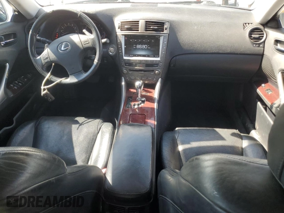2006 Lexus IS 250 with VIN JTHCK262365001777, listed as a Copart auction lot 54920705 with 177,803 mi miles and Salvage title. Bid and sale history available at DreamBid. Image 8.