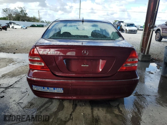 2002 Mercedes-Benz C with VIN WDBRF61JX2E002763, listed as a Copart auction lot 80010164 with 56,332 mi miles and Clean Title. Bid and sale history available at carsss.com. Image 6.