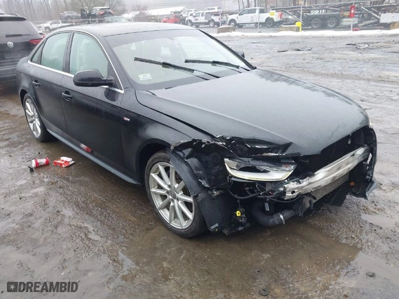 2014 Audi A4 Premium Plus with VIN WAUFFAFL8EN036140, listed as a IAAI auction lot 41569955 with 82,216 mi miles. Bid and sale history available at carsss.com. Image 1.