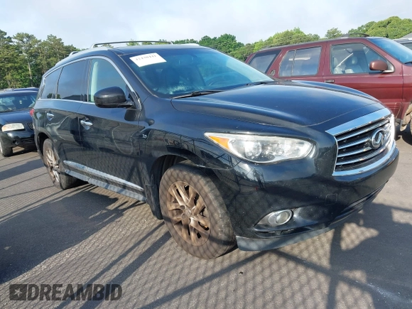 2014 Infiniti QX60 with VIN 5N1AL0MN9EC503383, listed as a IAAI auction lot 42430441 with 207,278 mi miles and . Bid and sale history available at DreamBid. Image 1.