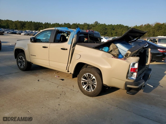 2021 Chevrolet Colorado 2WD Z71 with VIN 1GCGSDEN1M1221448, listed as a Copart auction lot 75447624 with 30,526 mi miles and Salvage Title. Bid and sale history available at carsss.com. Image 2.