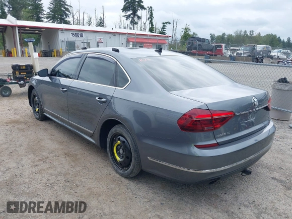 2017 Volkswagen Passat SE with VIN 1VWBT7A30HC037641, listed as a IAAI auction lot 42561616 with 119,614 mi miles and . Bid and sale history available at DreamBid. Image 3.