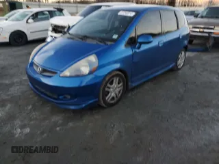 2007 Honda Fit Sport with VIN JHMGD38687S053832, listed as a Copart auction lot 87256814 with 221,094 mi miles and Salvage Title. Bid and sale history available at carsss.com. Image 1.