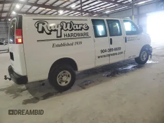 2017 Chevrolet Express Cargo Van with VIN 1GCZGHFG0H1308006, listed as a Copart auction lot 85428554 with 57,288 mi miles and Salvage Title. Bid and sale history available at carsss.com. Image 3.