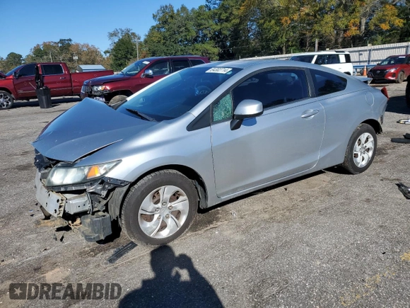 2013 Honda Civic Cpe LX with VIN 2HGFG3B53DH517358, listed as a Copart auction lot 84302714 with 153,845 mi miles and Salvage Title. Bid and sale history available at carsss.com. Image 1.
