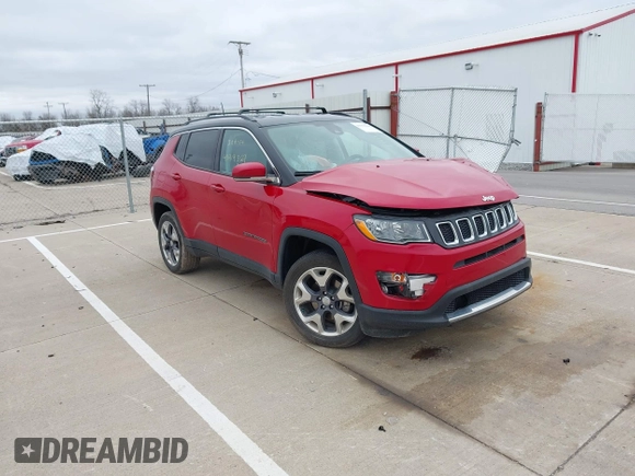 2021 Jeep Compass Limited with VIN 3C4NJDCB7MT555074, listed as a IAAI auction lot 41919369 with 29,525 mi miles and . Bid and sale history available at DreamBid. Image 1.