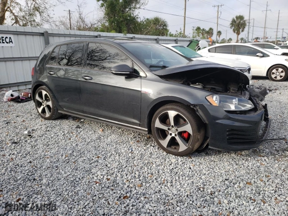 2017 Volkswagen Golf GTI S with VIN 3VW4T7AU6HM049213, listed as a Copart auction lot 45089035 with 0 mi miles and Salvage Title. Bid and sale history available at carsss.com. Image 4.