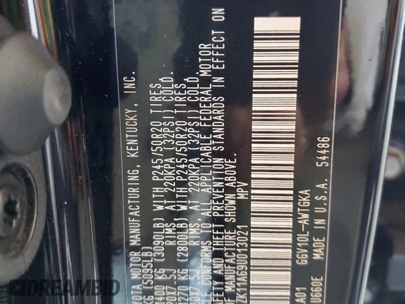 2009 Toyota Venza с VIN 4T3ZK11A69U013021, выставлен на аукционе Copart как лот 55583295 с пробегом 125 481 миль миль и Списание • Salvage title. История ставок и продаж доступна на DreamBid. Изображение 12.