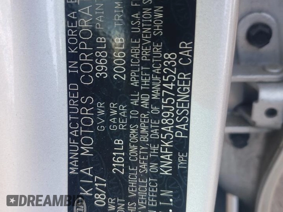 2018 Kia Forte LX with VIN KNAFK5A89J5745238, listed as a Copart auction lot 70489204 with 112,141 mi miles and Salvage Title. Bid and sale history available at DreamBid. Image 12.