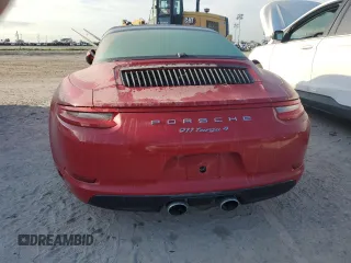 2017 Porsche 911 4 with VIN WP0BA2A99HS132236, listed as a Copart auction lot 76339244 with 0 mi miles and Non Repairable. Bid and sale history available at carsss.com. Image 6.