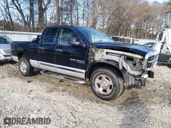2006 Dodge 3500 SLT with VIN 3D7LL38C56G148935, listed as a Copart auction lot 47109445 with 181,814 mi miles and Salvage title. Bid and sale history available at DreamBid. Image 4.