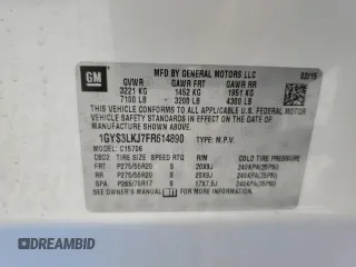 2015 Cadillac Escalade z VIN 1GYS3LKJ7FR614890, wystawiony jako Copart lot #49716794 z przebiegiem Nie podano mil oraz Nie do naprawy • Non repairable. Historia ofert i sprzedaży dostępna na DreamBid. Obrazek 14.