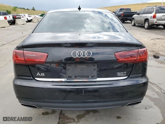 2016 Audi A6 3.0T Prestige with VIN WAUHGBFC3GN014643, listed as a Copart auction lot 66584134 with 47,456 mi miles and Salvage Title. Bid and sale history available at carsss.com. Image 6.