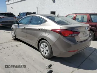 2016 Hyundai Elantra SE with VIN 5NPDH4AE1GH774024, listed as a Copart auction lot 66748634 with 126,126 mi miles and Salvage Title. Bid and sale history available at DreamBid. Image 2.