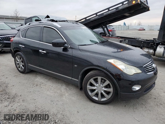2014 Infiniti QX50 Journey with VIN JN1BJ0HP9EM210297, listed as a Copart auction lot 81917894 with 108,205 mi miles and Salvage Title. Bid and sale history available at carsss.com. Image 4.