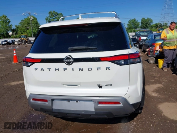 2023 Nissan Pathfinder SL with VIN 5N1DR3CCXPC273840, listed as a IAAI auction lot 42337002 with 34,963 mi miles and . Bid and sale history available at DreamBid. Image 16.