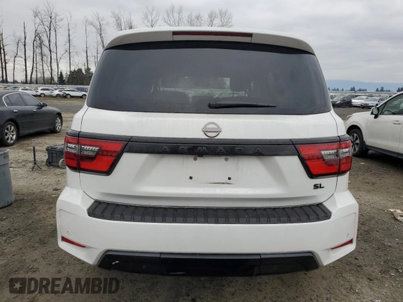 2022 Nissan Armada SL with VIN JN8AY2BB3N9810589, listed as a Copart auction lot 43212235 with 56,231 mi miles and Salvage Title. Bid and sale history available at carsss.com. Image 6.