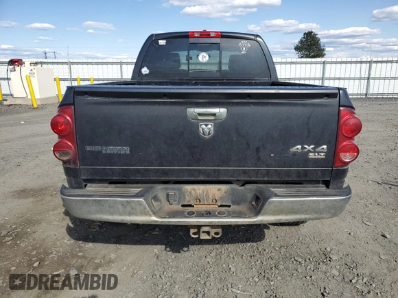 2007 Dodge 1500 SLT with VIN 1D7HU18217J512394, listed as a Copart auction lot 54044875 with 156,200 mi miles and Salvage Title. Bid and sale history available at DreamBid. Image 6.